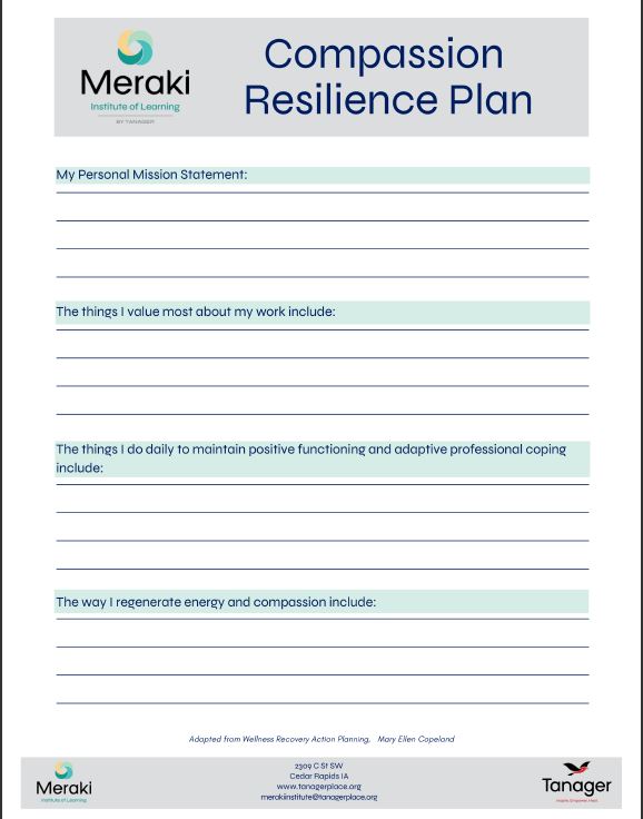 Compassion Resilience Plan
